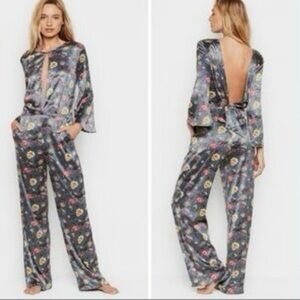 Victoria's Secret Multicolor Floral Backless Pajama Set